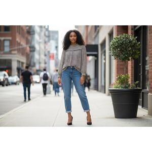 Ann Taylor LOFT Women's Long Sleeve Geometric Pattern Blouse